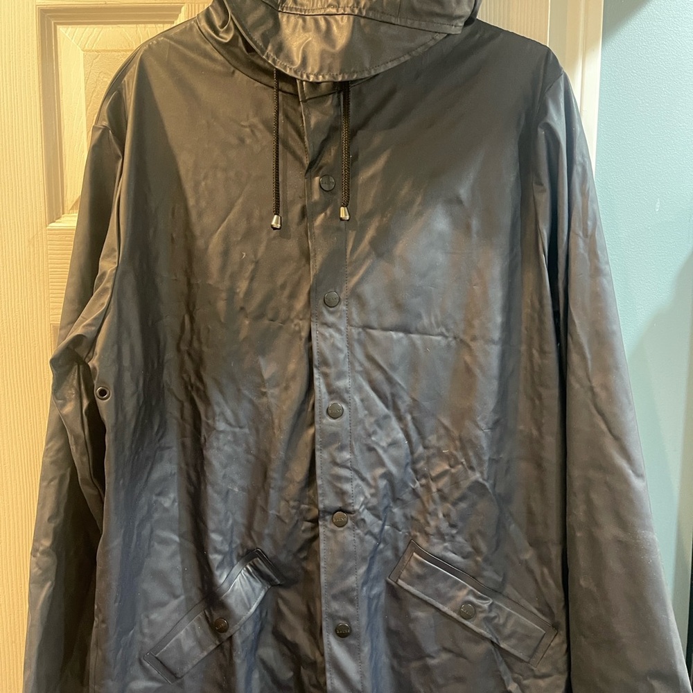 Rains Men's Long Jacket - Navy